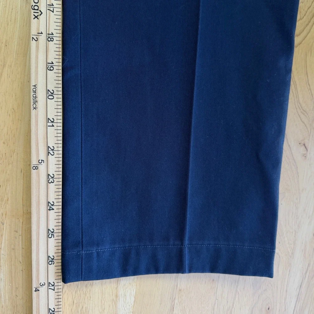 Brooks Brothers Advantage Chino Milano Mens 38x27 Slim Fit Navy Blue Pants